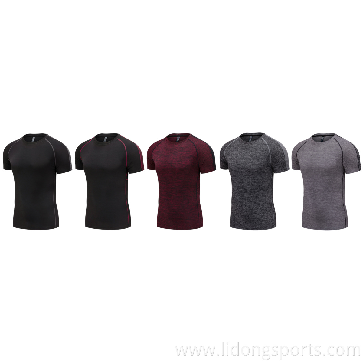 High Quality Men Running T Shirt Quick Dry Fitness Shirt Training Exercise Clothes Gym Sport Shirt